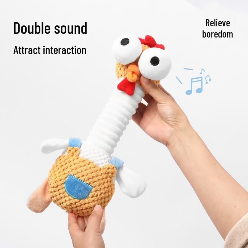 Pet Bone Simulation Chew Toy for Dogs & Cats - Squeaky, Teeth-Grinding Cotton Rope Plush