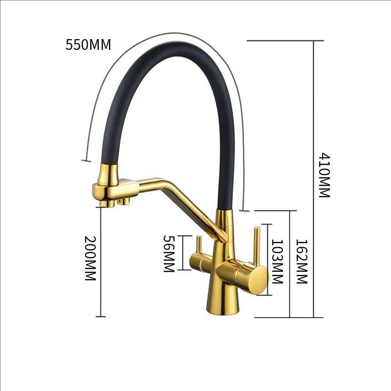 3 in 1 Kitchen Faucet Pure 360 Rotation sink Crane Handles Dual Water Functions Mode Filter Mixer Taps