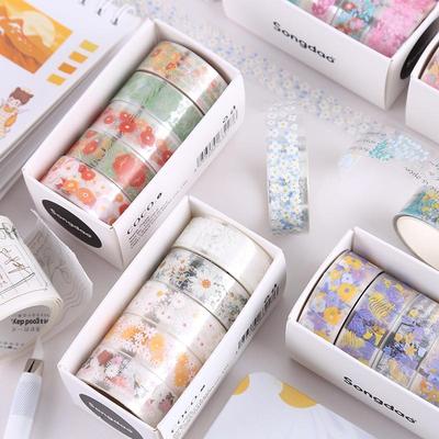 5 role/set flori drăguțe autocolante pentru animale de companie Material de decorare perfect pentru jurnalul de albume bricolaj materiale pentru albume de albume