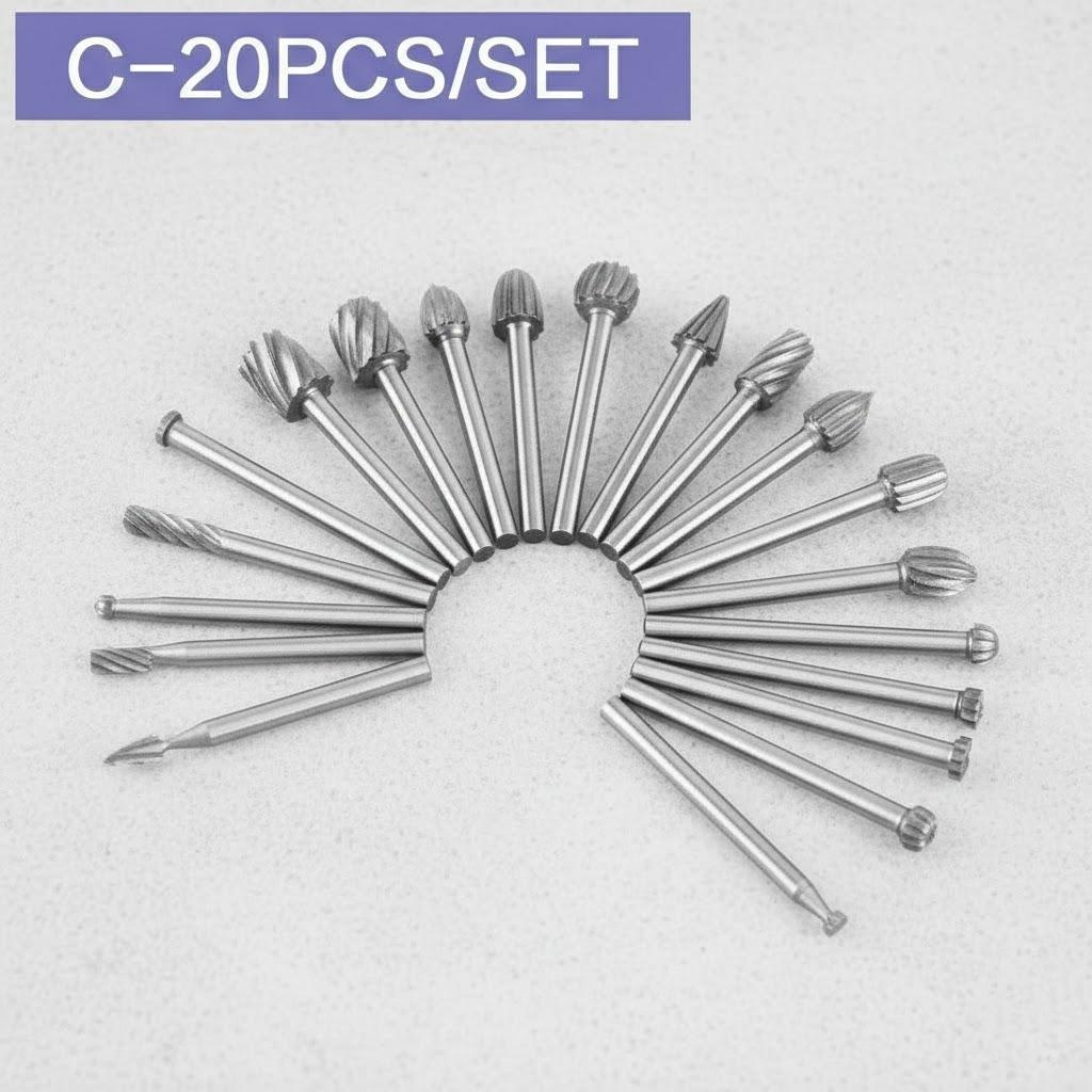 High Speed Steel Woodworking Rotary File Engraving Milling Cutter Electric Grinder Tool Accessories Grinding