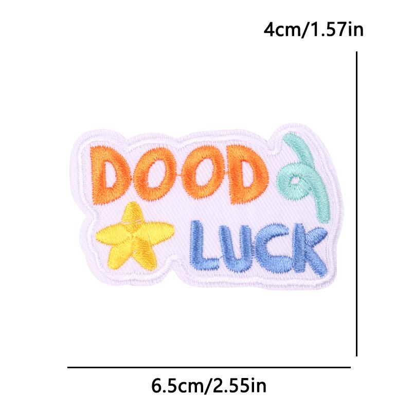 Positive Energy Letter Patch Cartoon Inspirational Quotes Embroidered Patches Iron On Patches For Jeans Jackets Sew Patch DIY