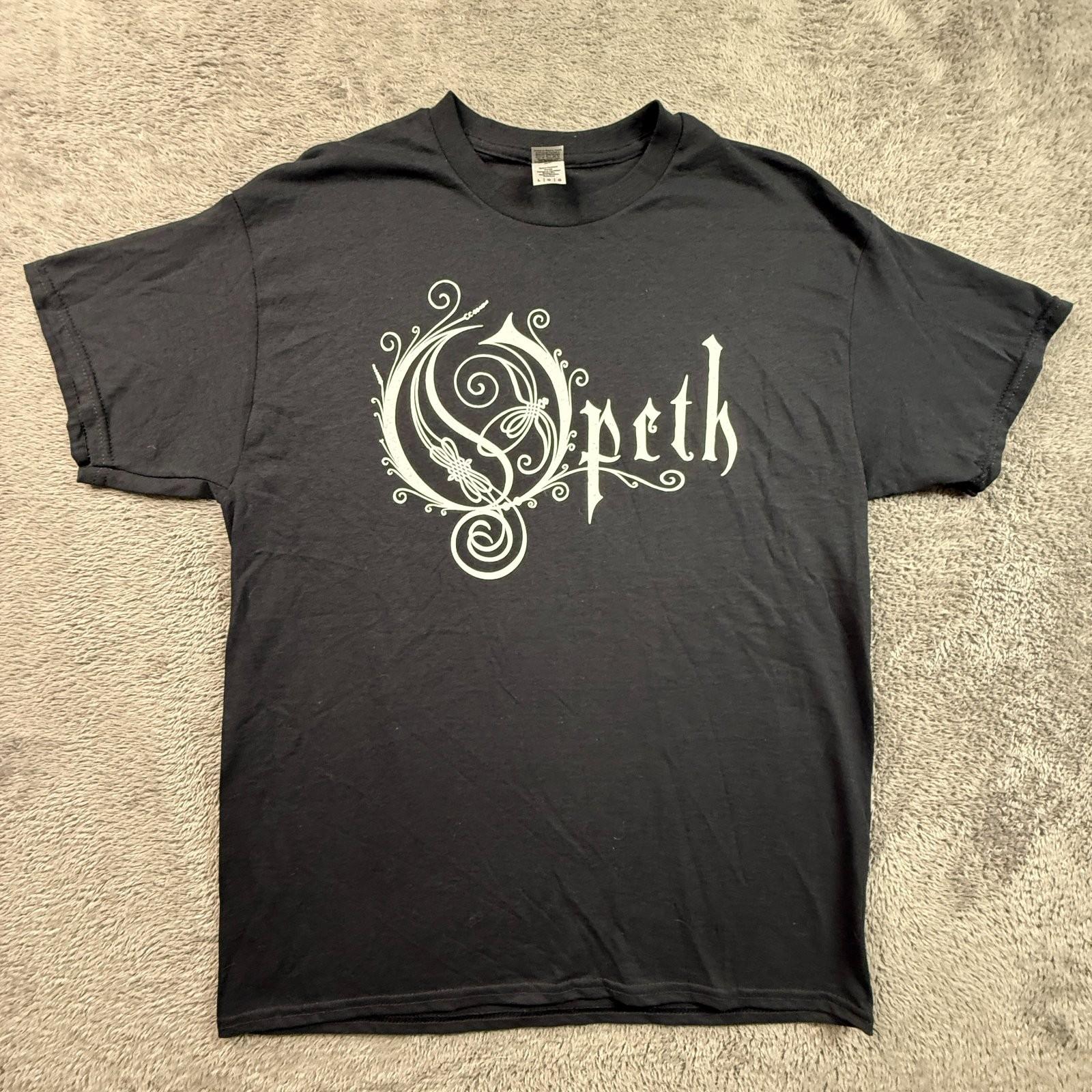 Opeth Band Mens L Black Damnation Double Sided Graphic Crew Neck Tee Unisex T-Shirt M
