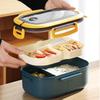 1pcs 1.2L Double-layer Lunch Box Portable Compartments Microwae Bento Lunchbox Children Kid School Lunch Box With Fork And Spoon