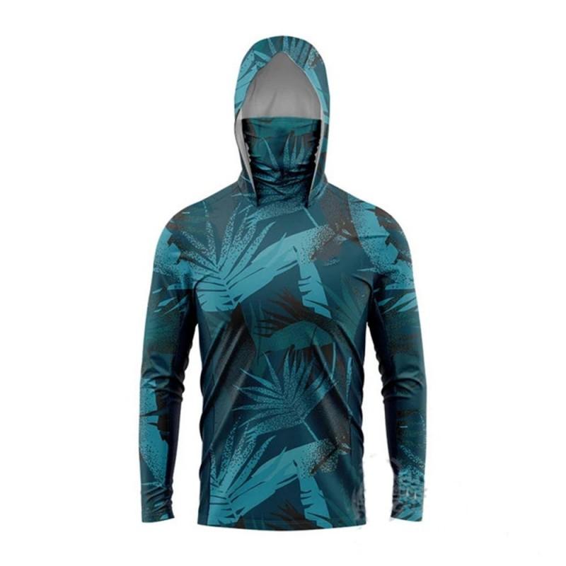 UV Protection Fishing Shirt With Hood Face Cover Quick Dry Breathable Long Sleeve Men Women Outdoor Angling