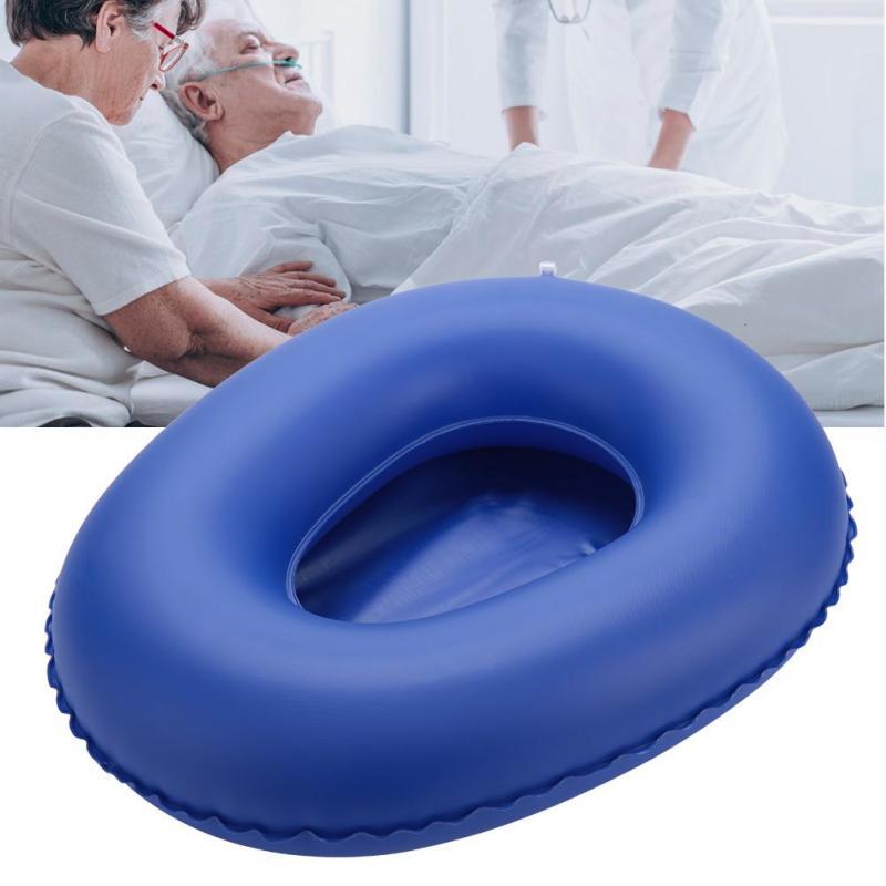 Buy Professioanl Air Inflation Blue Bedpan Cushion Men Women Portative Chair Potty at affordable