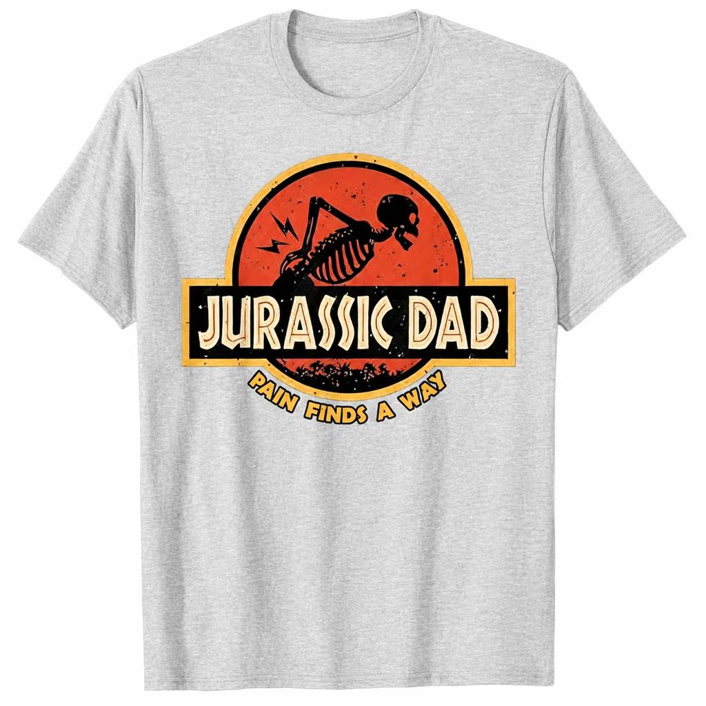 Jurassic Dad Schmerz Findet Einen Weg Lustiges Sarkastisches Skelett T-Shirt Prähistorisches Dad Joke T-Shirt Unisex Kleidung Sommer T-Shirt Y2k