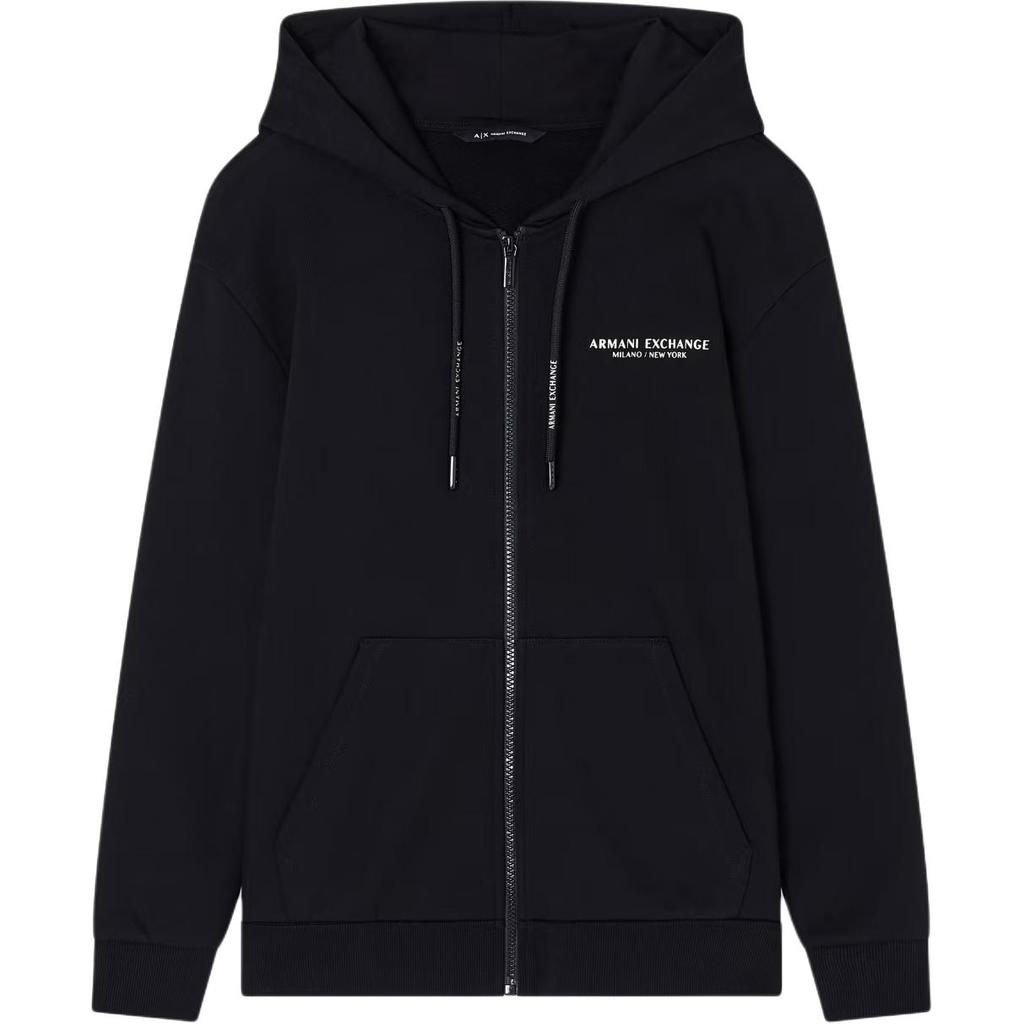 Armani Exchange Bavlněná mikina s kapucí a zipem Pánské mikiny XW001452-AF10830-MC021