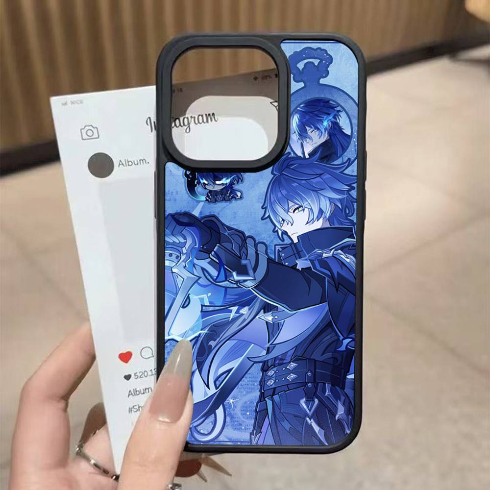 

Чехол для телефона Genshin Impact Флинс Коломбина из твердого пластика Для iPhone 17 Air 16 15 14 13 12 11 Pro Max PC TPU Чехол в стиле Ins iPhone 17 pro