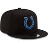 New Era Men's Black Indianapolis Colts Basic 9FIFTY Adjustable Snapback Hat