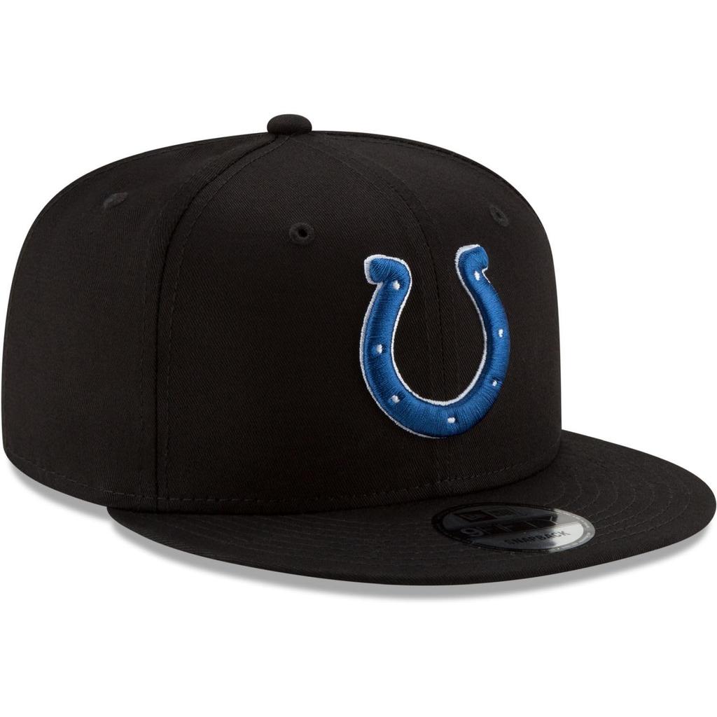 New Era Men's Black Indianapolis Colts Basic 9FIFTY Adjustable Snapback Hat