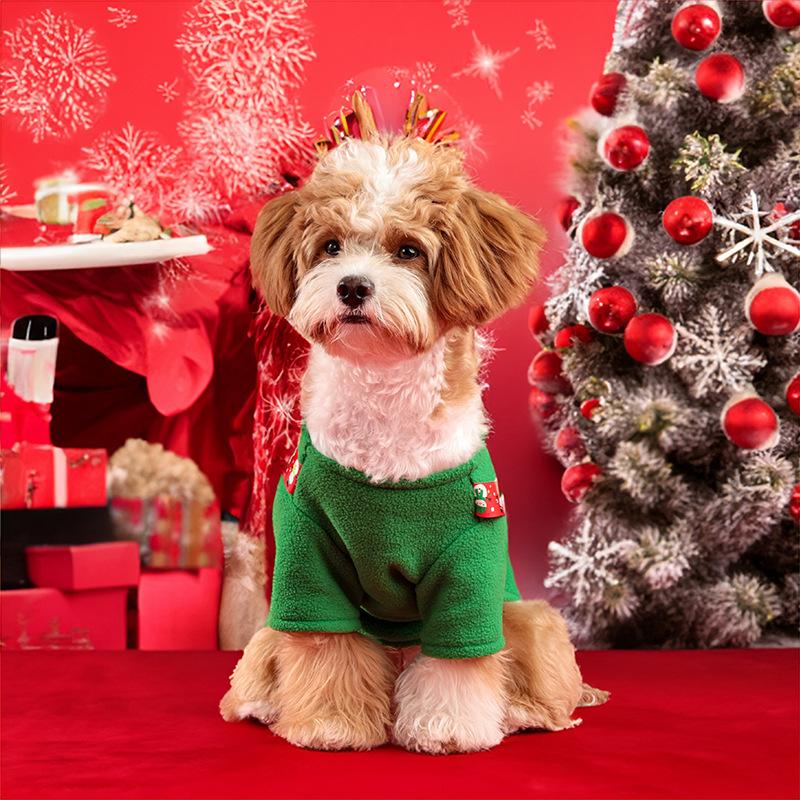 Christmas Party Pet Clothes Hoodie Backpack Design Holiday Outfit Reindeer Christmas Party Small Pet Clothes Dog Clothes