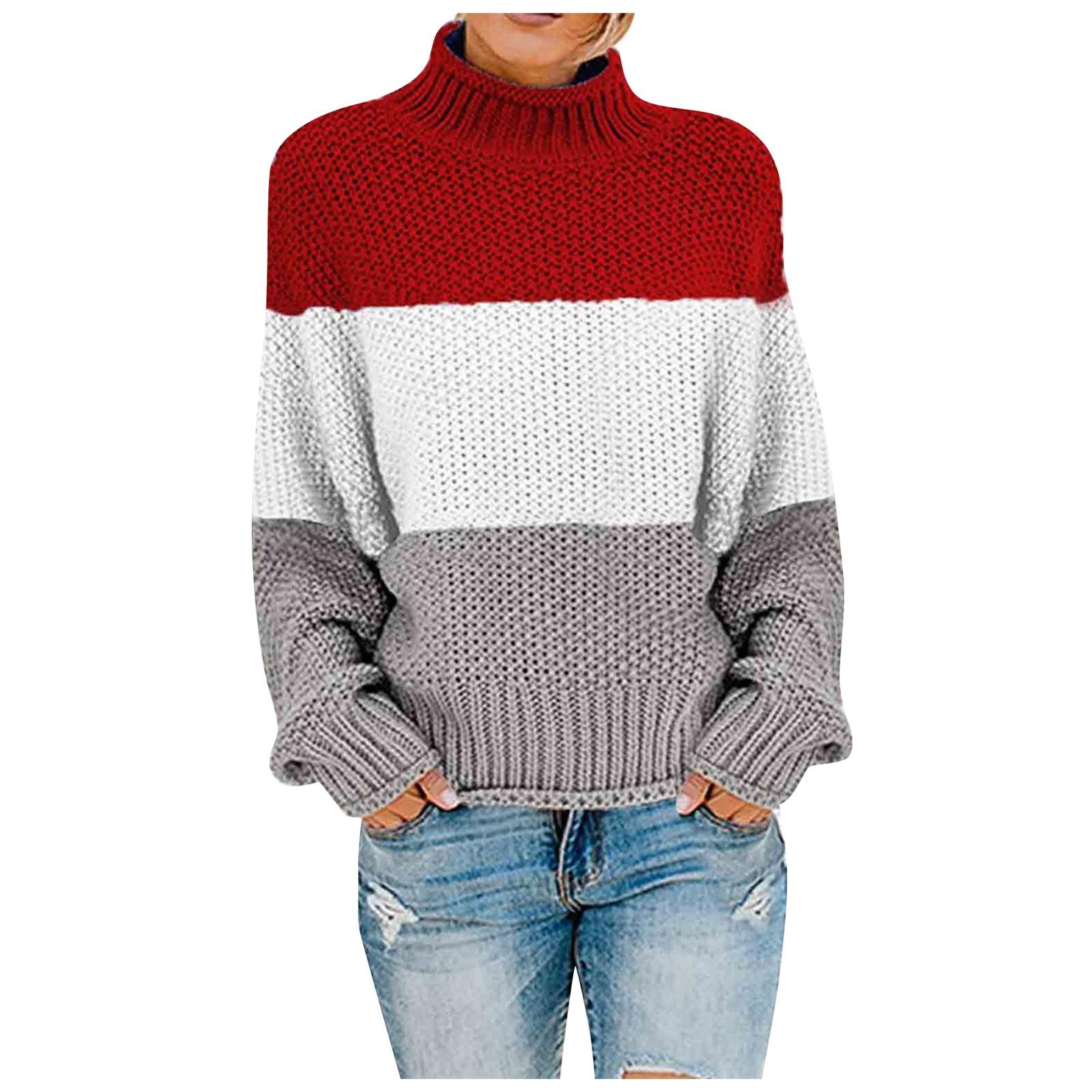 

Womens Off The Shoulder Sweater Casual Knitted Loose Long Sleeve Pullover XXXL