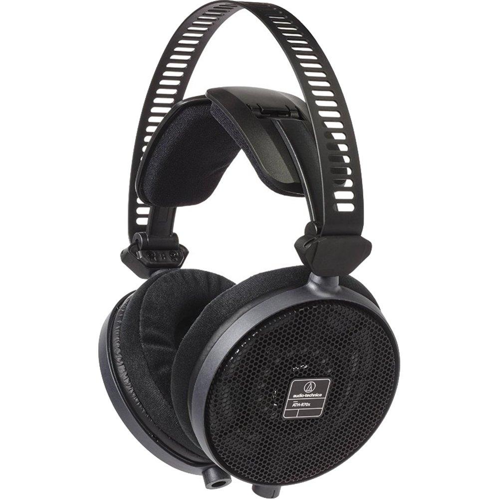 

Audio-Technica Професійні моніторні навушники ATH-R70x відкритого типу, дротові DTM, знімний кабель, чорний