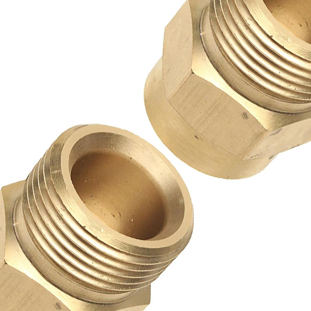 1/2 Stück M22 14mm Messing Unterlegscheibenadapter Schaumlanzenadapter Kupplung F2 Für Hochdruckreinigerpistole und Schlauchanschlusskupplung