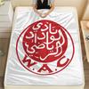 Wydad AC Printed Flannel Blanket, soft throw for bedroom sofa, washable,soccer fan merchandise, great gift.