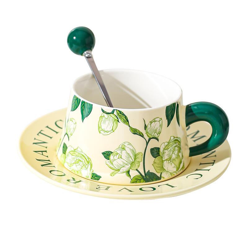 Fashion Ceramic Coffee Cup Saucer Mug Office Gift Gift Home Cup Water Cup Couple Breakfast Cup
