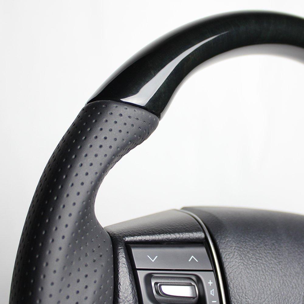 REAL Steering Wheel Premium [30 Vellfire/30 Alphard] Series, D-Shape, Blackwood, S210-BKW-BK-VEL