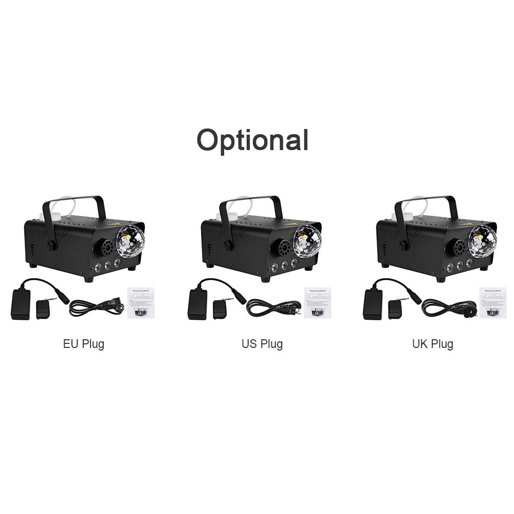 600W RGB Tragbare Nebelmaschine mit 3-farbigen LED-Leuchten Kugellicht 250ml Tank Fernbedienung Bühnennebelmaschine für