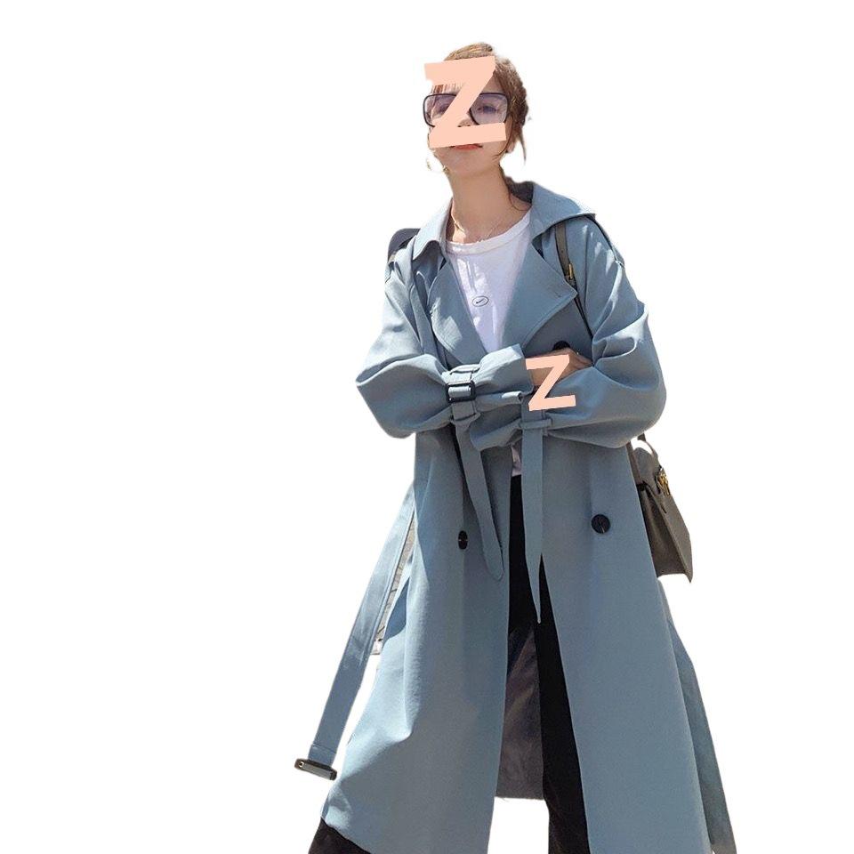 Women's Mid-Length Korean-Style Loose Trench Coat - British Design, Spring & Autumn 2025 Trend