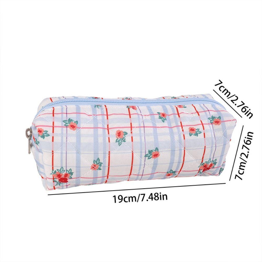 Cotton Pencil Case Portable Stationery Pouch Zipper Design Pen Bag  Back To School Gift