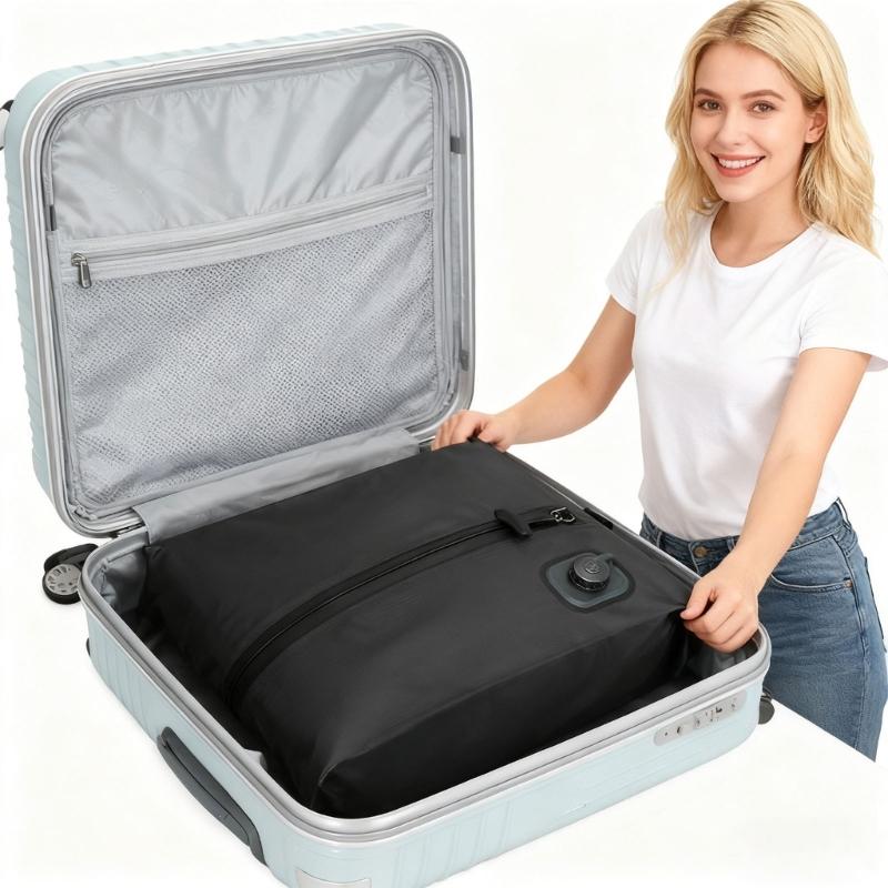 Foldable Vacuum Sealed Compression Bag For Clothes Bedding Travel Storage Pump Release Design Waterproof Tear Resistant Materials