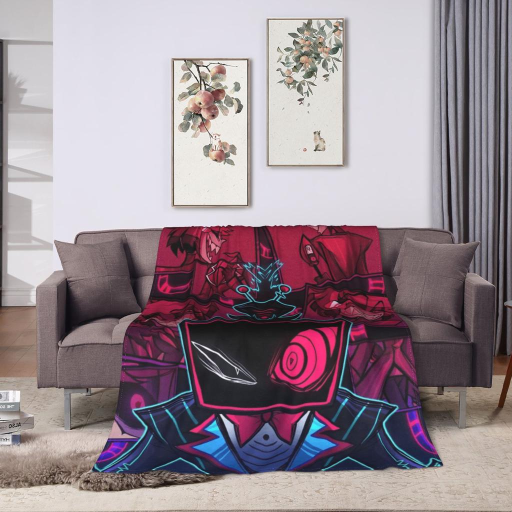 Soft Warm BlanketBoy Girl Decorative Vox Game Character Throw Blanket  Flannel Bedspread For Couch Bed Novelty Sofa Bed Cover