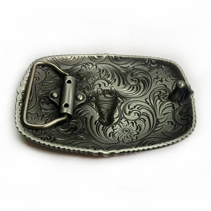 3D Bull Head Western Cowboy Punk Fashion Alloy Belt Buckle