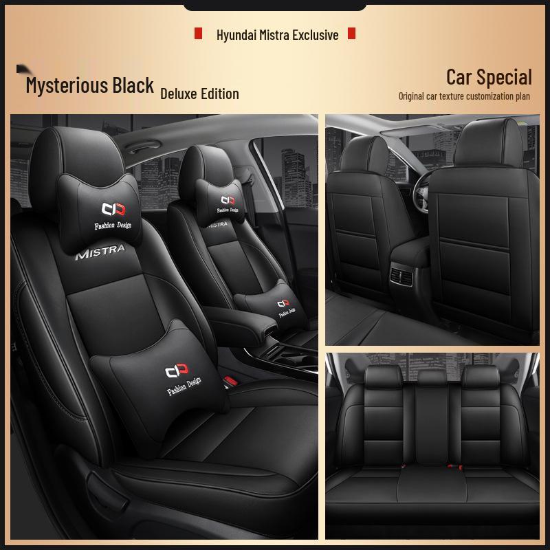 Hyundai Mistra 5-Seat Full Coverage Universal Leather Car Seat Covers, All-Season & Wear-Resistant