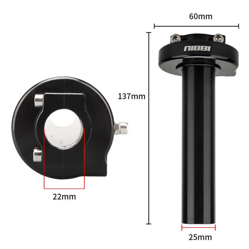 NIBBI Motorcycle Handle CNC Throttle Twist Grips Handguards 180cm Throttle Cable Accelerator Set for GY6 Engine Scooter DirtBike