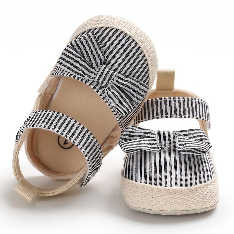 Adorable Baby Girl's Princess Sandals with Bowknot - Non-Slip, Breathable Fabric for Spring/Summer Casual Wear
