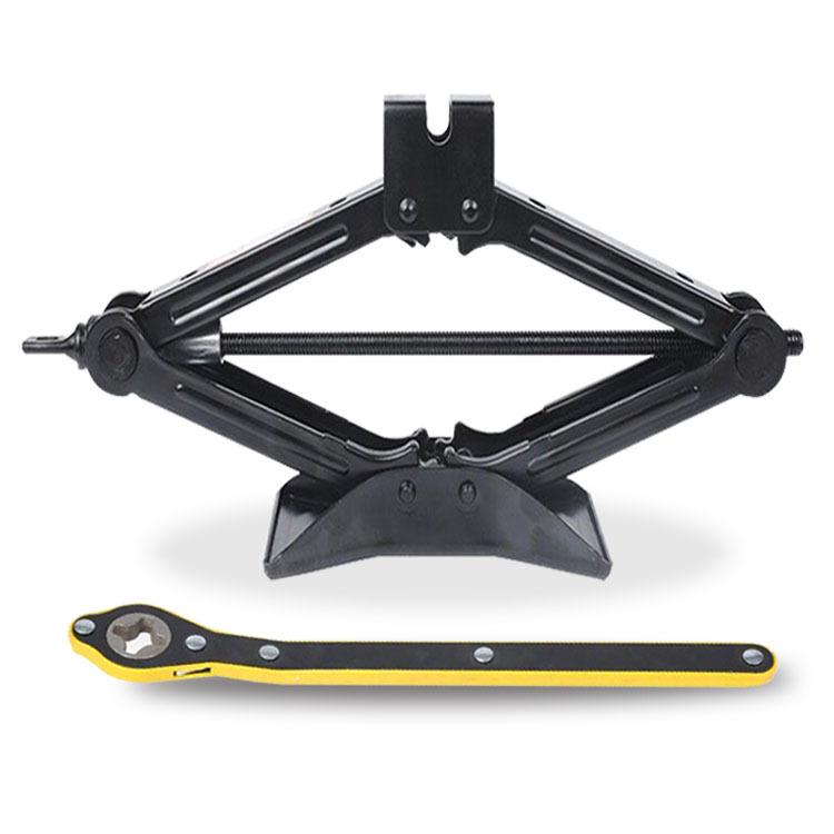 Nůžkový zvedák do auta s ruční klikou 1T - Kovová podpěra šetřící práci