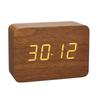 Digital Display Wooden Alarm Clock Temperature Sensor LED Alarm Clock  Men/Women