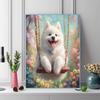 Cute Samoyed Pattern  3pcs 100% Round Full Drill 5D DIY Diamond Painting Embroidery Cross Stitch Rhinestone Décor