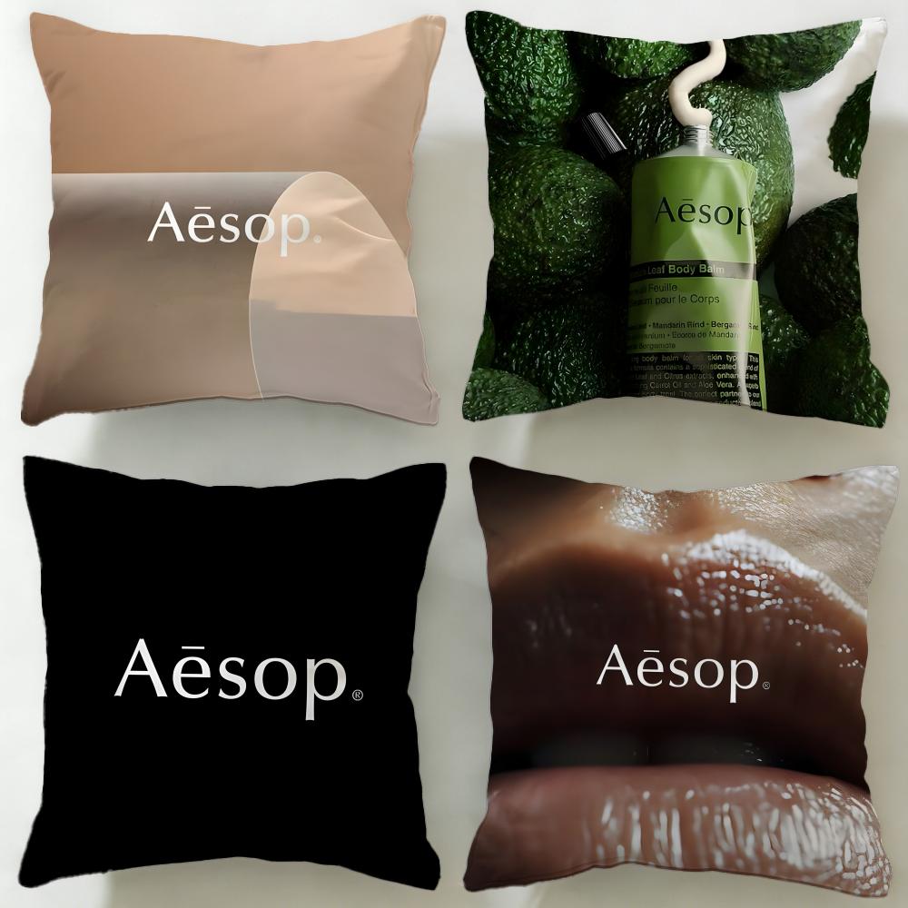 classic skincare brand Aesop Cushion Cover Soft & Easy-Wash Pillow Case – Versatile for Couch, Bed, Travel and Office