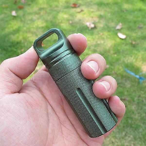 Aluminum Waterproof Bottles,Waterproof Capsule Seal Bottle Pill Box Survival Container Pills Storage Bottle,EDC Waterproof Box,Ternel