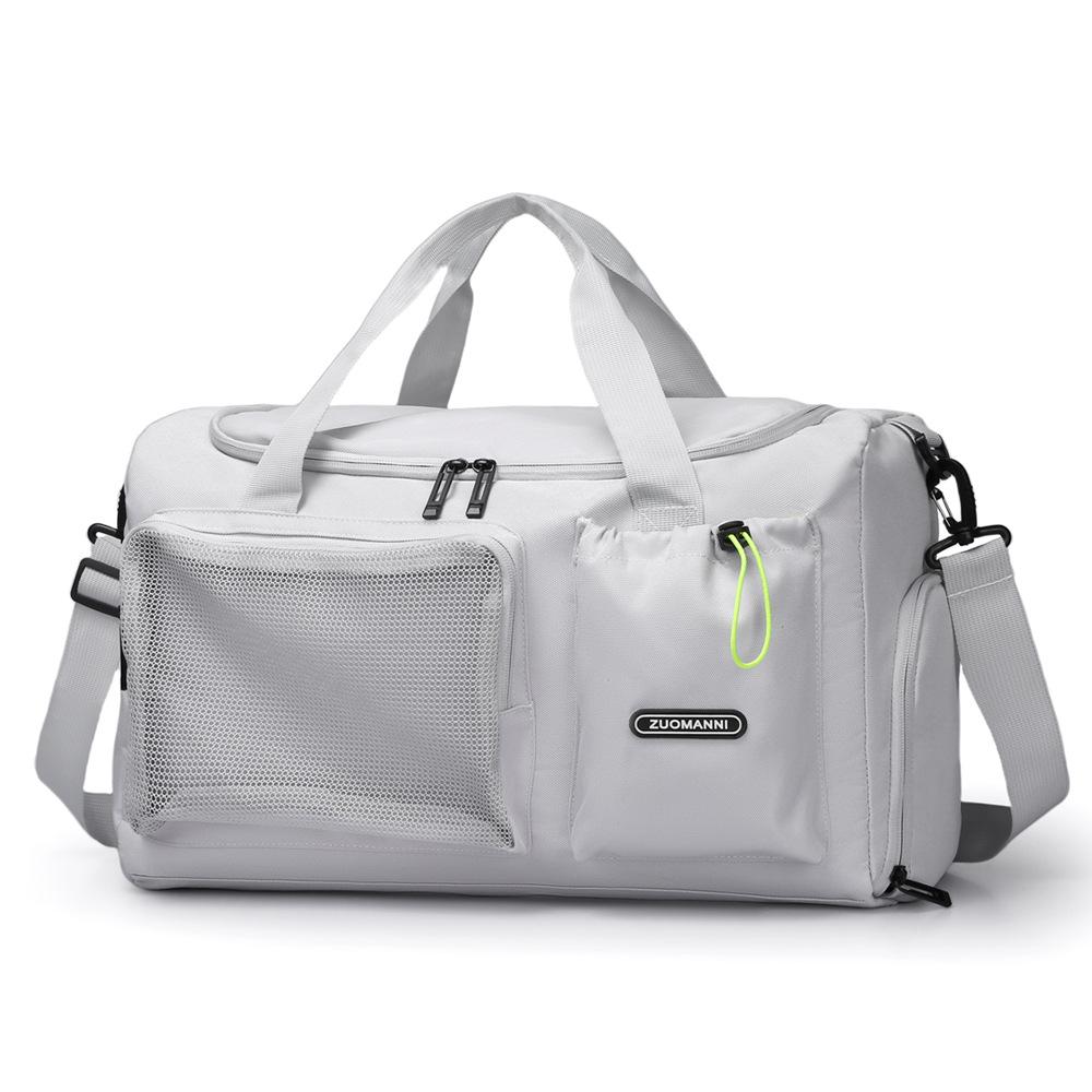 

Large-capacity travel bag with dry and wet separation, sports yoga fitness bag, portable crossbody storage bag with independent shoe compartment сірий колір