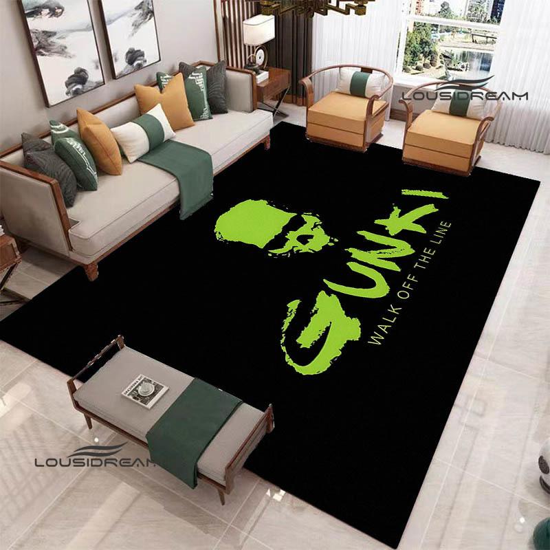 Gunki logo printed carpet Living room bedroom non-slip carpets Yoga mat Outdoor rugs kawaii rug area rug birthday gift