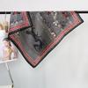 British-style Pony Commuter Small Square Scarf with Waist Tie, Silk Scarf for Women, Soft and Textured, Lightweight Scarf, Spring/Summer Neck Support