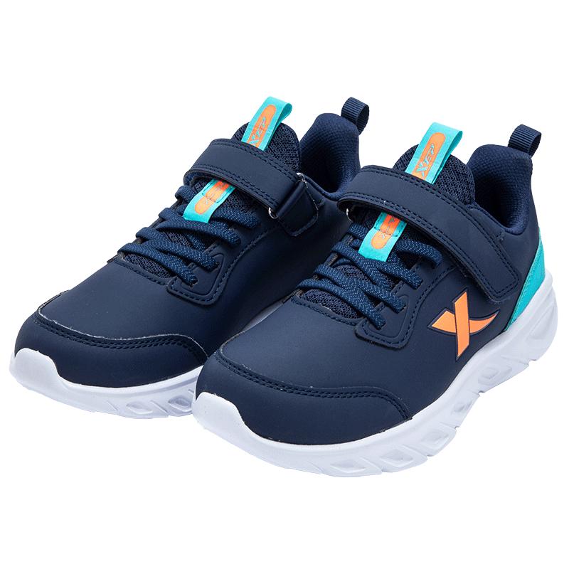 Xtep Kids' Synthetic Leather Velcro Running Shoes