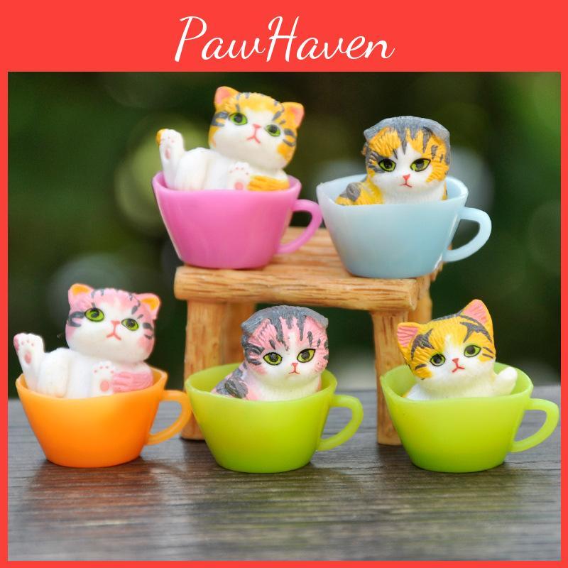 Katze Tasse Sammlerstück PVC Blind Box Spielzeug Kreative Deko für Kinder- und Erwachsenenbereiche