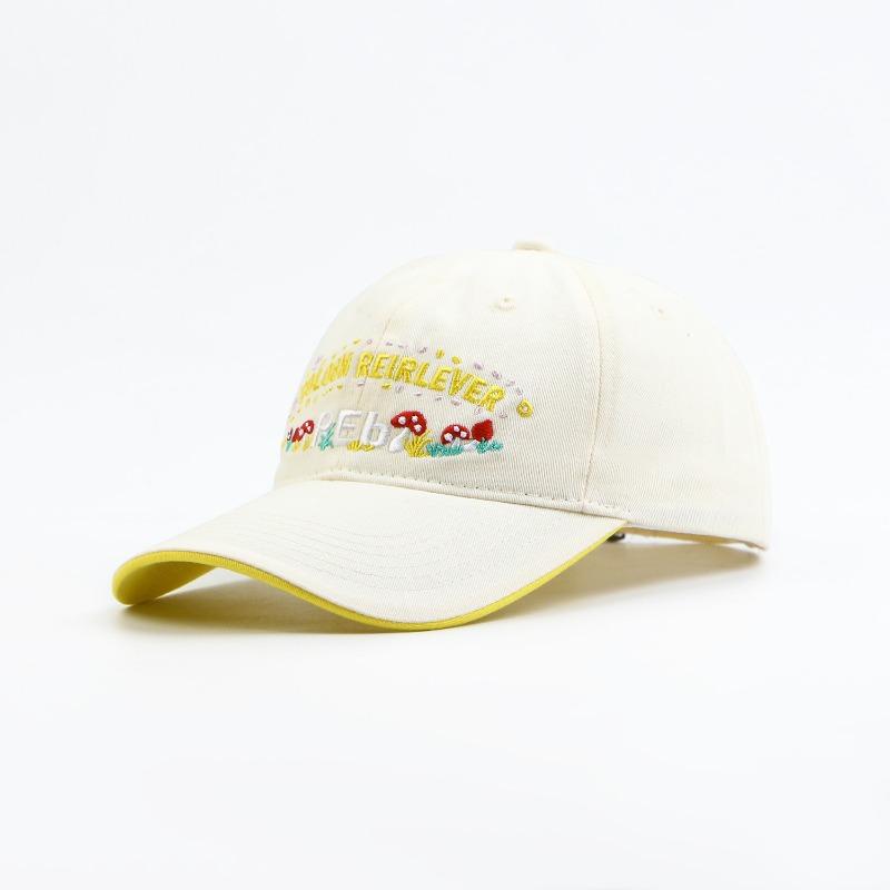 Sweet and cute mushroom baseball cap children's summer big head circumference versatile sunshade face small cap
