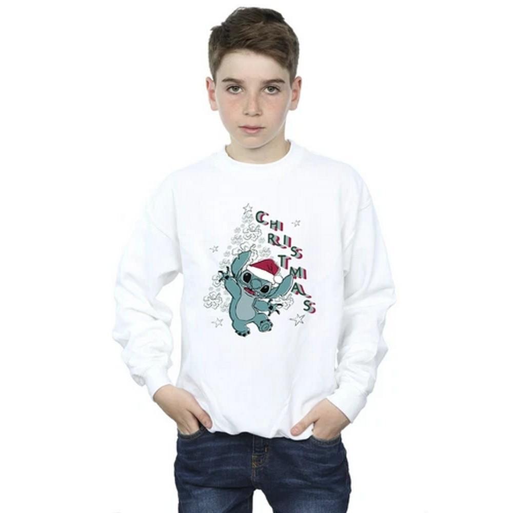 Lilo & Stitch Boys Disney Tree Christmas Sweatshirt