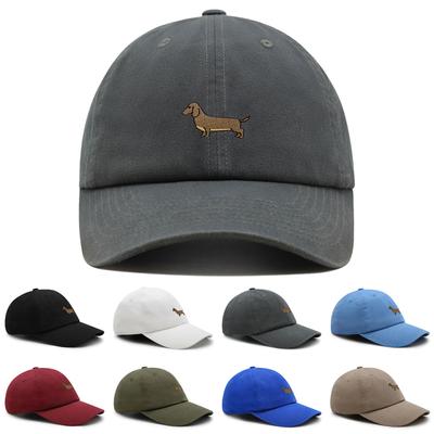 Štěně Pes Táta Klobouk Jezevčík Baseballová Čepice Roztomilá Vyšívaná Dámská Letní Bavlněná Sluneční Čepice Unisex Trucker Čepice