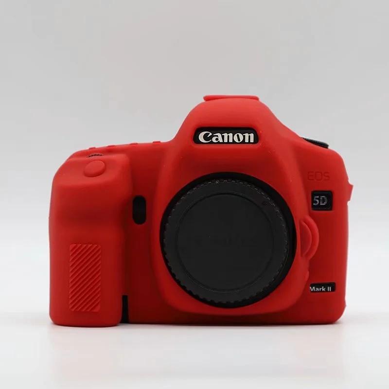 Мягкий силиконовый чехол для камеры Canon 5D II / 5D2 / 5D Mark II 5D2 5D Mark II красный