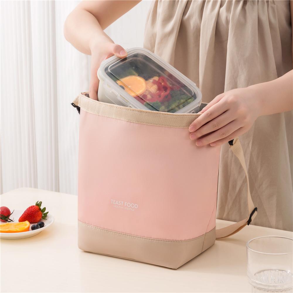 New Crossbody Handheld Lunch Bag with Shoulder Strap, Lunch Bag, Travel Outdoor Picnic Bag, Insulated Bag, Bento Bag