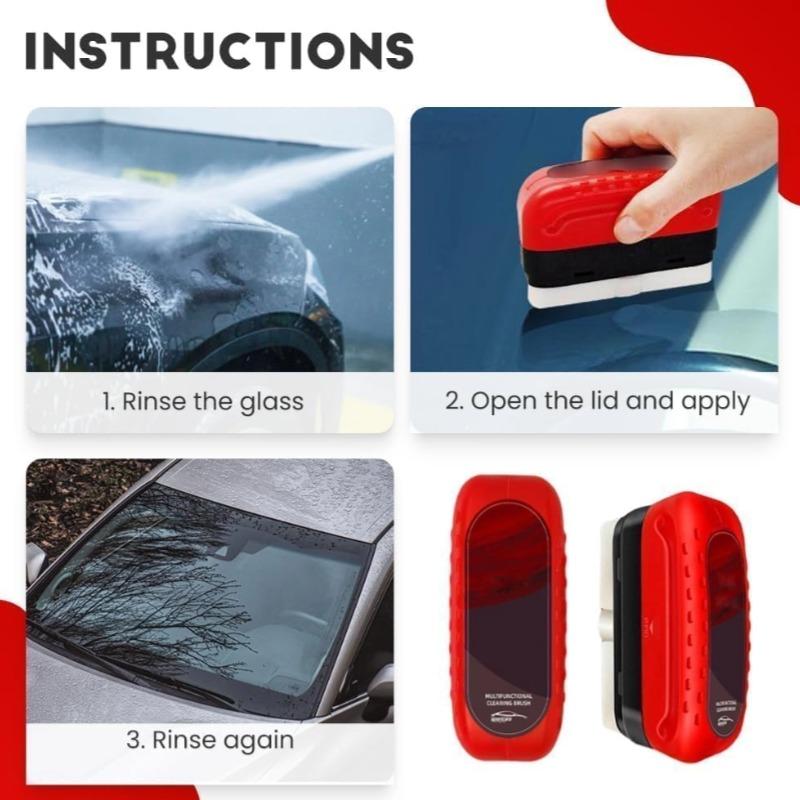 Car Glass Cleaner Cleaning Agent Powerful Windshield Cleaner Car Glass Sponge Cleaning Brush Water Spots Stain Auto Removal Oil