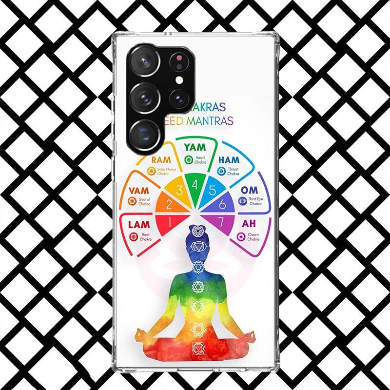 Yoga Chakra Spiritual Energy Universe Phone Case for Samsung Galaxy S26 S25 Edge S24 S23 Ultra S22 Plus S21 FE S20 + Soft Cover