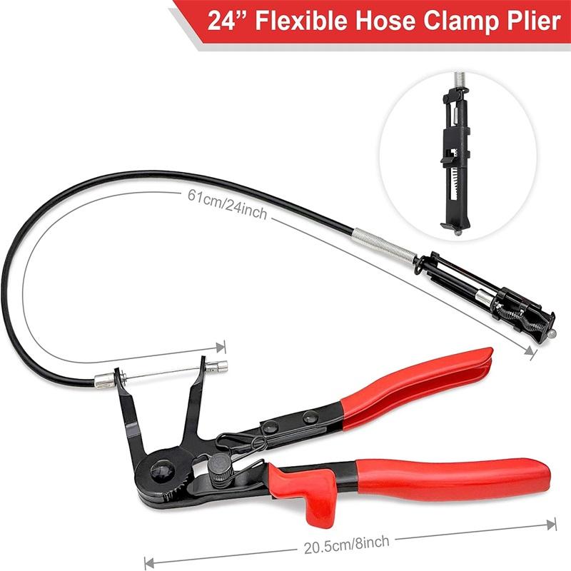 Automobile Hose Clip Plier Tools Snap Pliers Car Water Pipe Removal Tool for Fuel Coolant Hose Pipe Clips Flat Band Ring Type
