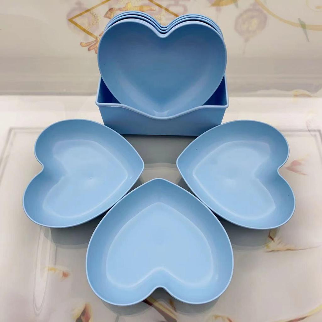 Heart-shaped Bone China Snack & Peel Plate