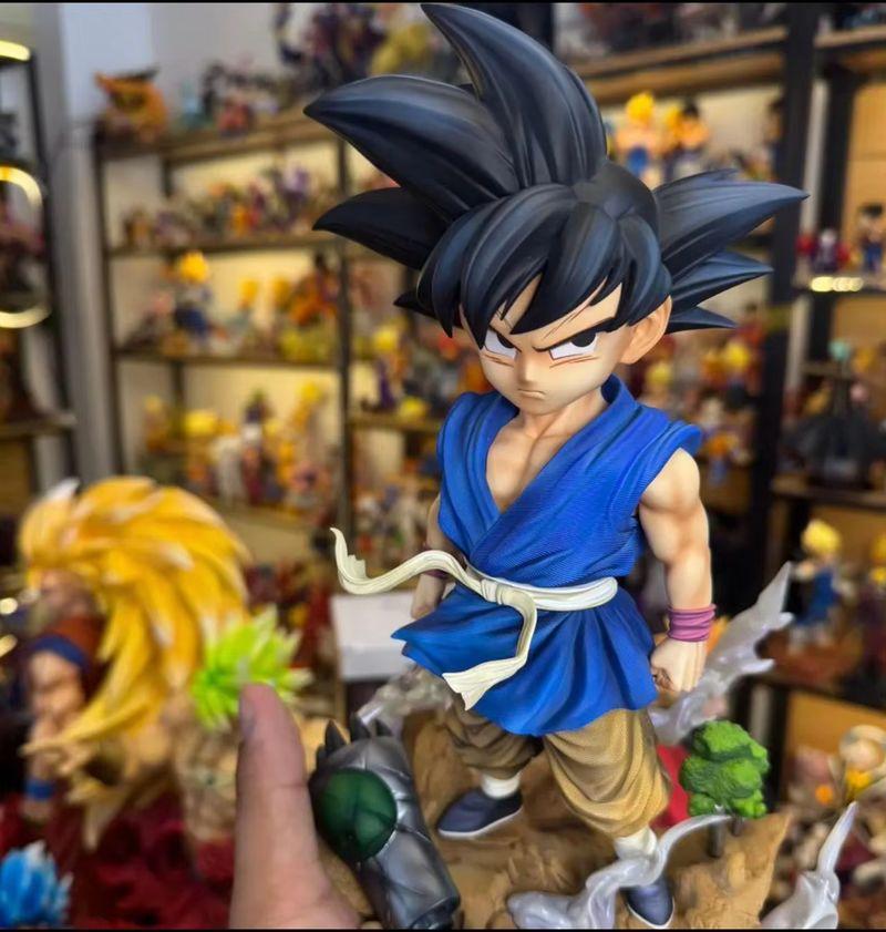 New JG studio 25cm Dragon Ball GT Son Goku Figure Super Saiyan Goku Double-head Figure PVC Statue Collection Model Toys Gift